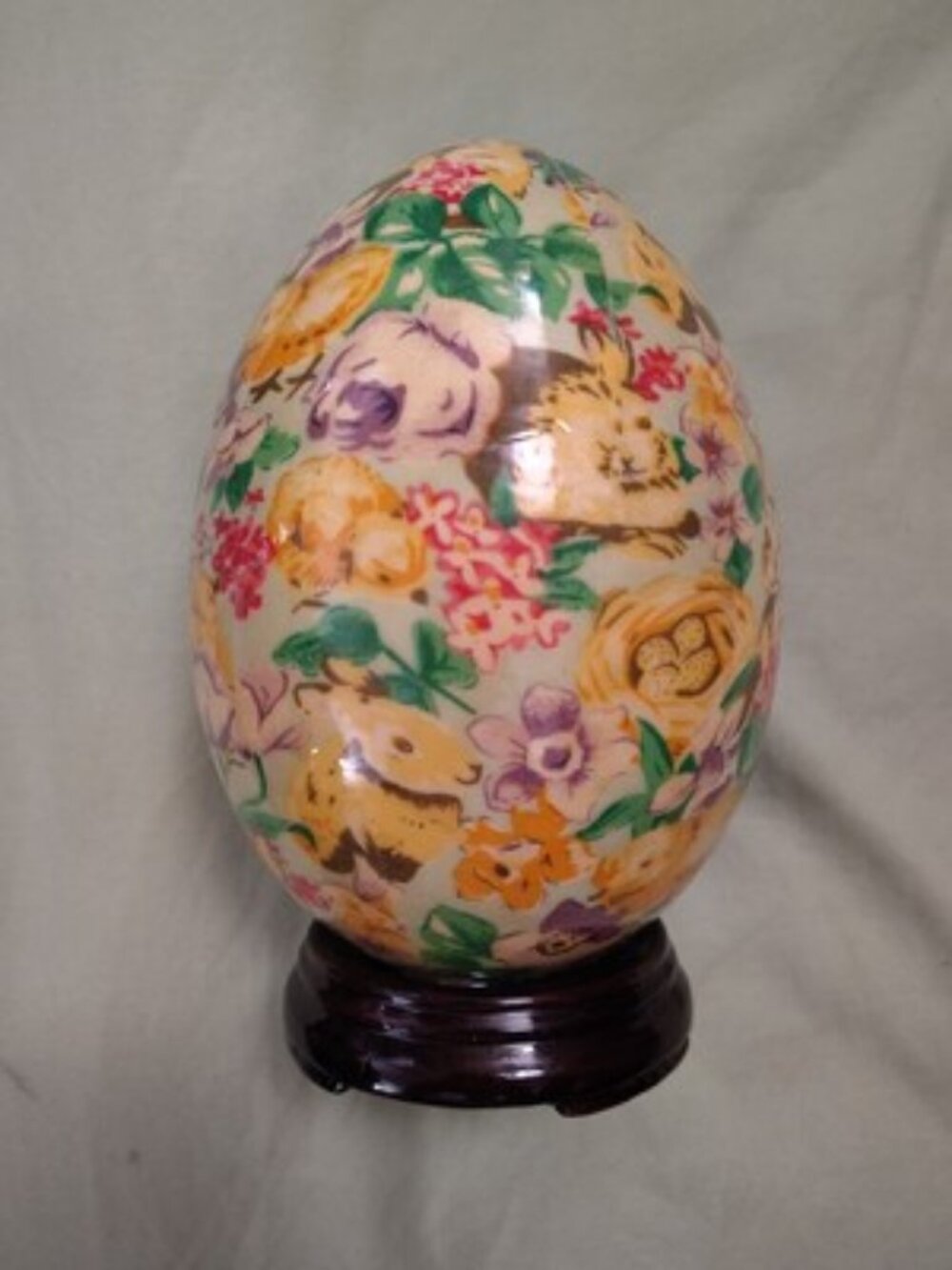 Easter Egg Formalities By Baum Brothers Collectible Floral With Stand